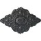 Ekena Millwork Ashford Ceiling Medallion, Hand-Painted Pewter, 42 3/4"W x 28 7/8"H x 1"P CM42X28ASPES - alternate 1